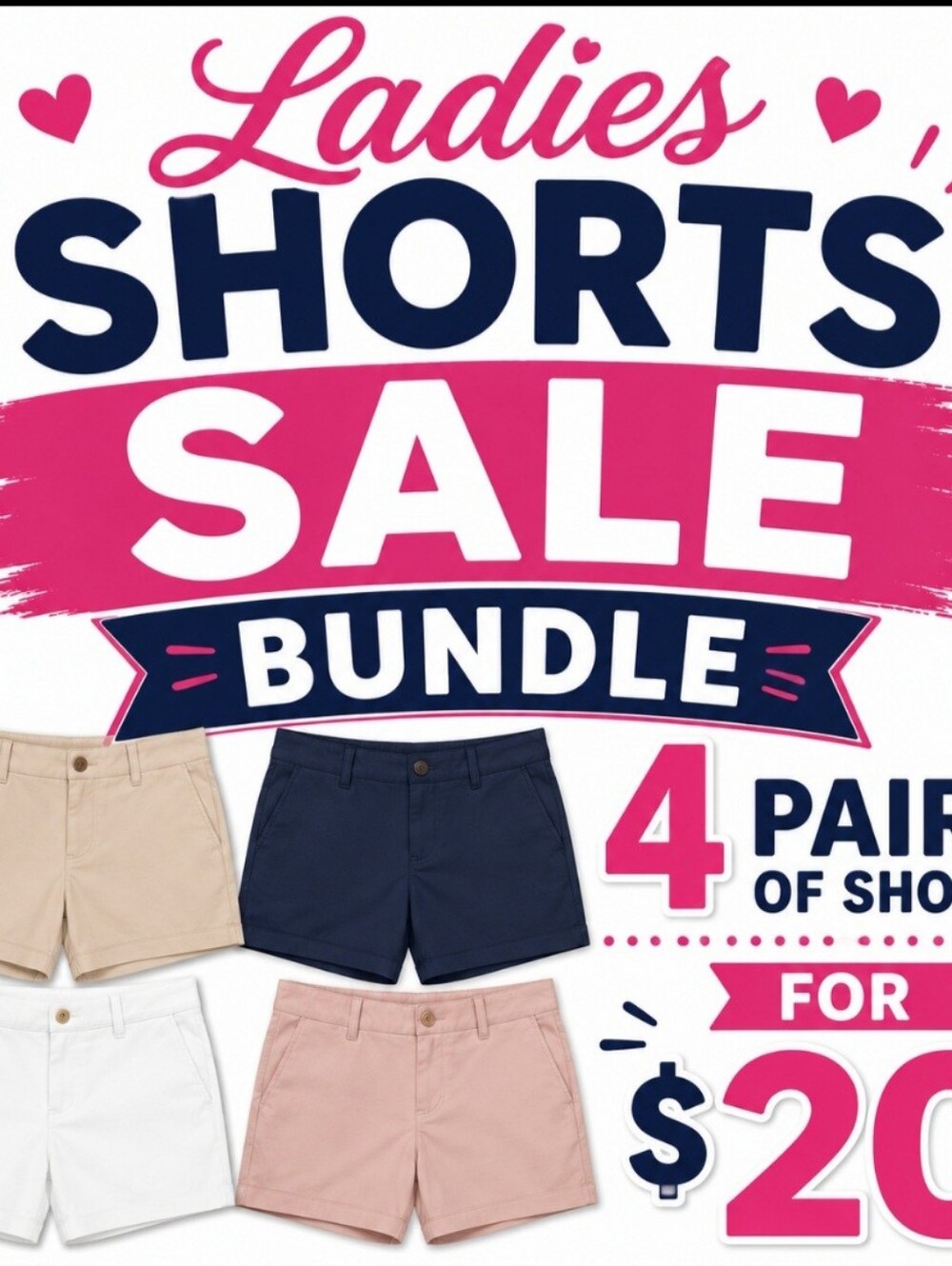 Ladies Shorts Bundle 4 Pairs For $20